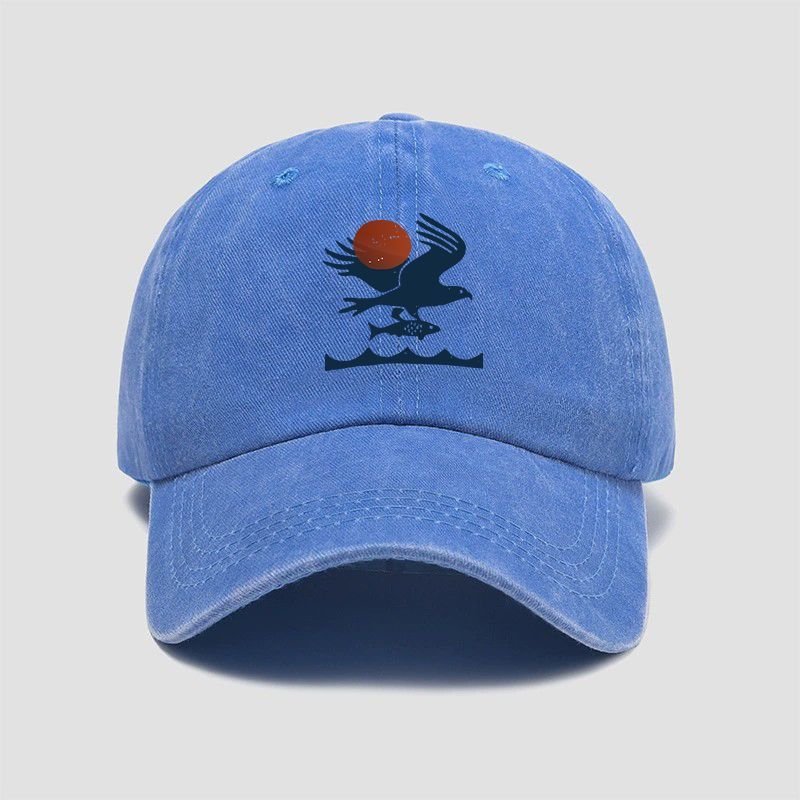 Fish Eagle Outdoor American Used Washed Summer Trendy Brand Casual Men's And Women's Lightweight Duck Tongue Hat_voghion.com