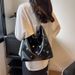 Chain Garbage Bag Bag Women 2023 New Popular All-match Single Shoulder Bag full of diamonds high-end sense tote bag bucket bag_voghion.com