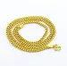 24inches 5mm Plated Gold Color Chain Man Woman Necklaces Jewelry for Men Women Does Not Fade High Quality_voghion.com