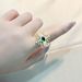 Bague creuse de haute qualité en zircon vert pour femme, bouche fermée, micro-incrustée de diamants, bague d'index polyvalente et noble_voghion.com