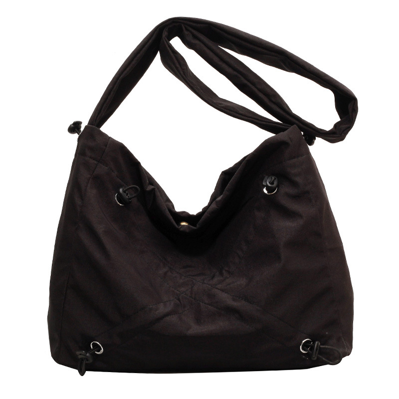 Fashion commuting large capacity solid color tote bag female 2024 spring and autumn new high-quality texture shoulder messenger bag_voghion.com