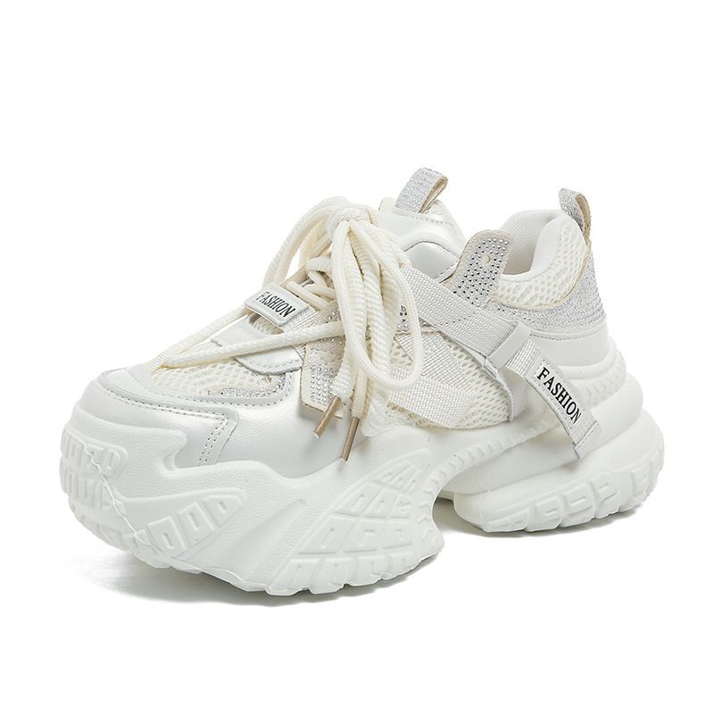 Platform Sole Student Dad 2025 New Spring Mesh Small Size Simple Sports Casual Shoes For Women_voghion.com