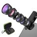 Mobile Phone Accessories fisheye wide angle macro telephoto polarized starlight six in one set universal external mobile phone lens_voghion.com