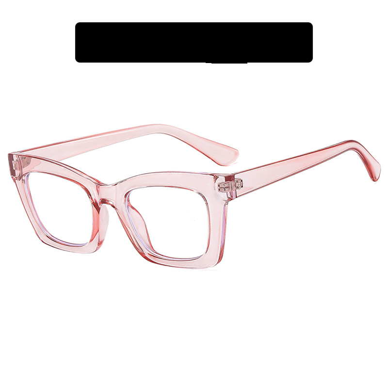 Lunettes de vue pour femmes, monture carrée, petite monture, monture incrustée, rouge, plate, tendance, anti-lumière bleue, monture concave_voghion.com