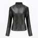 Women's Clothing Leather Jacket Leather Jacket Casual Spring and Autumn Coat_voghion.com