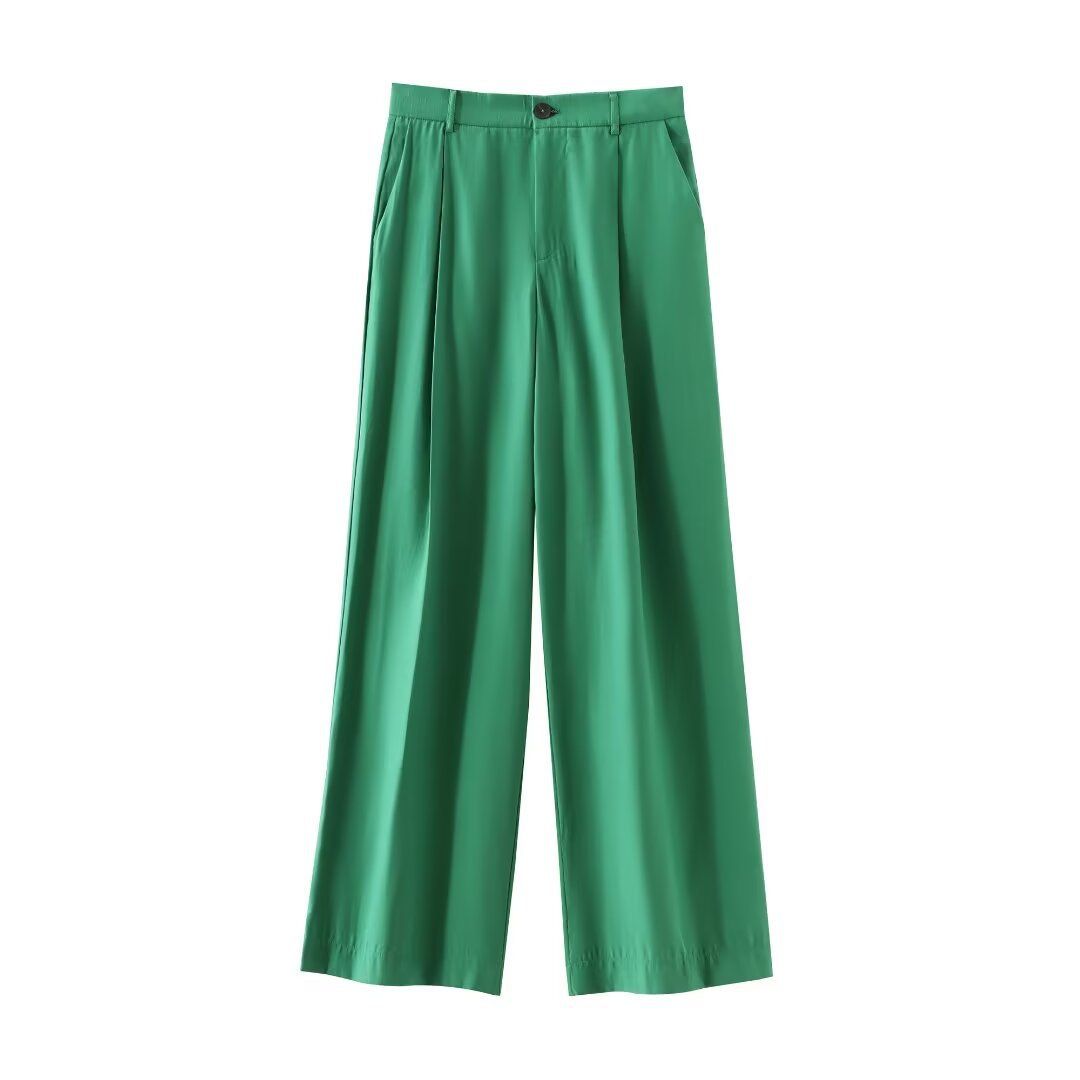 Women's 2024 Summer New Air Style Vertical Fold Pants_voghion.com