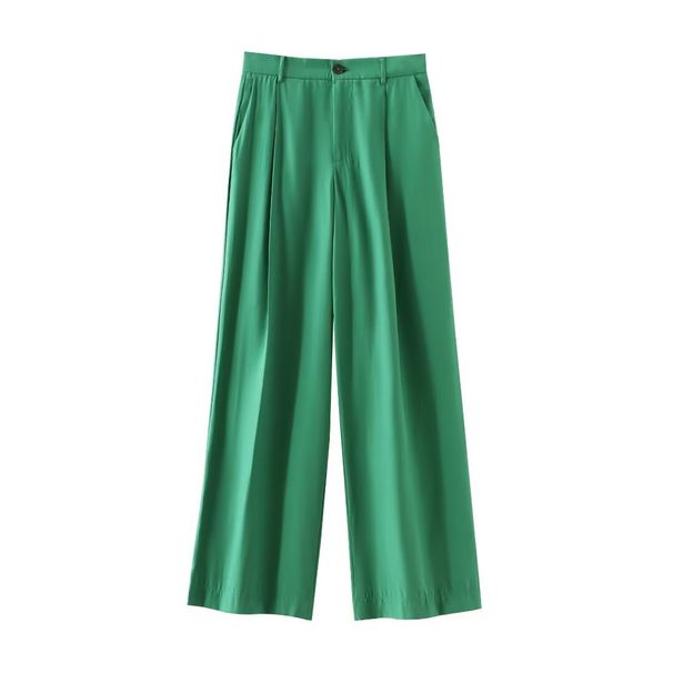 Women's 2024 Summer New Air Style Vertical Fold Pants_voghion.com