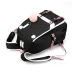 Large Bags for Teenage Girls USB Port Canvas Schoolbag Student Book Bag Fashion Black Pink Teen School Backpack_voghion.com