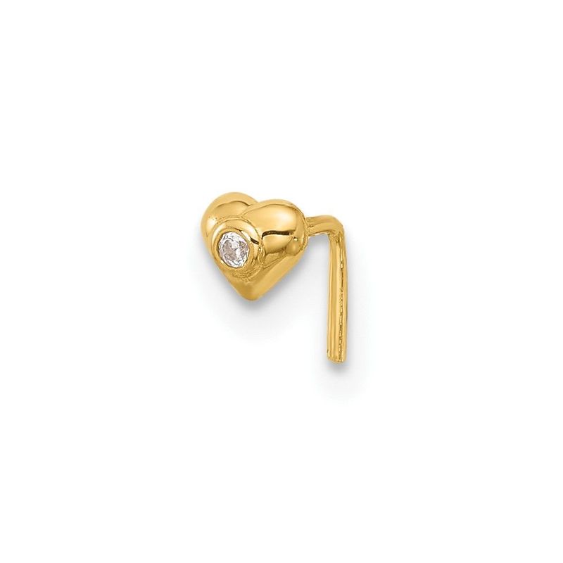14k 22 Gauge CZ Heart Nose Stud_voghion.com