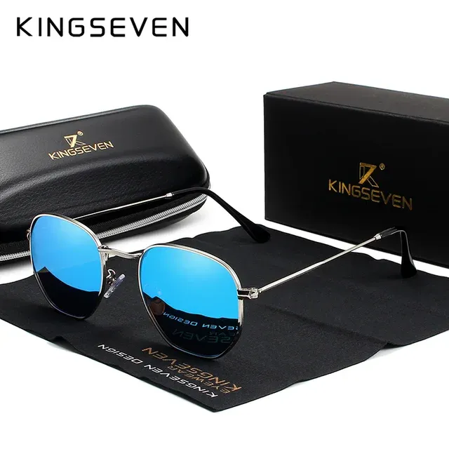 Fashion KINGSEVEN 2024 Round Sun glasses Female Retro Reflective Sunglasses Men Polarized Eyewear Oculos De Sol gafas UV400_voghion.com