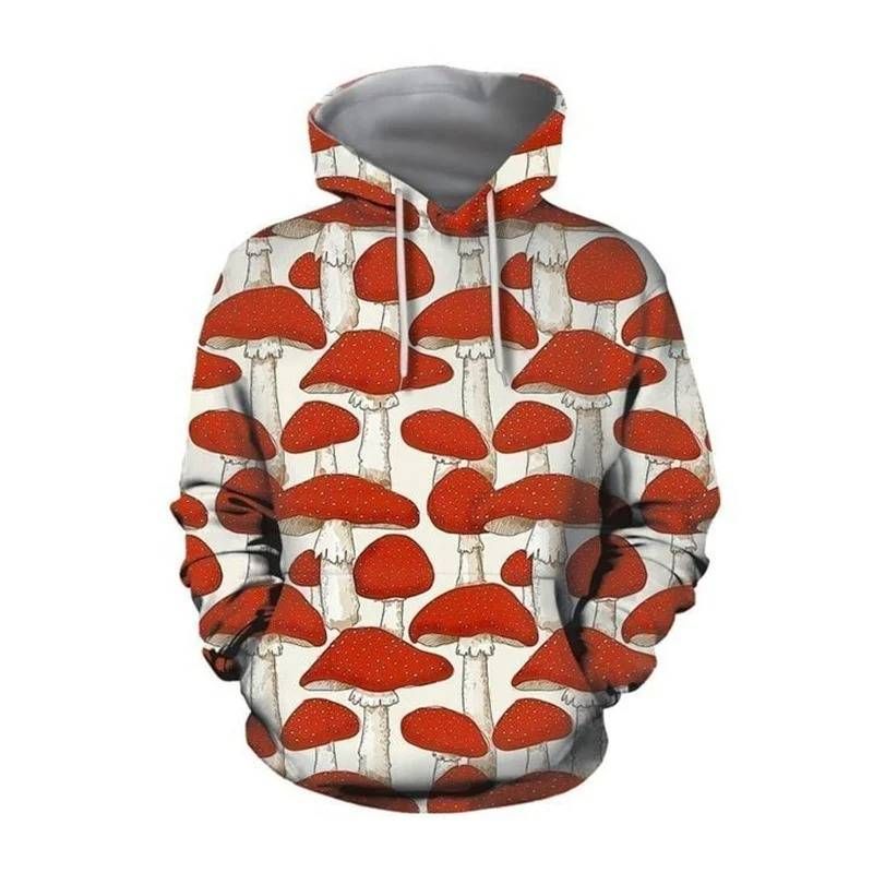 Newest Plants Mushroom Camo Funny Sweatshirt 3D Printing Hoodies Casual Sweatshirts Men Women Clothing Casual Streetwear Hoodie_voghion.com