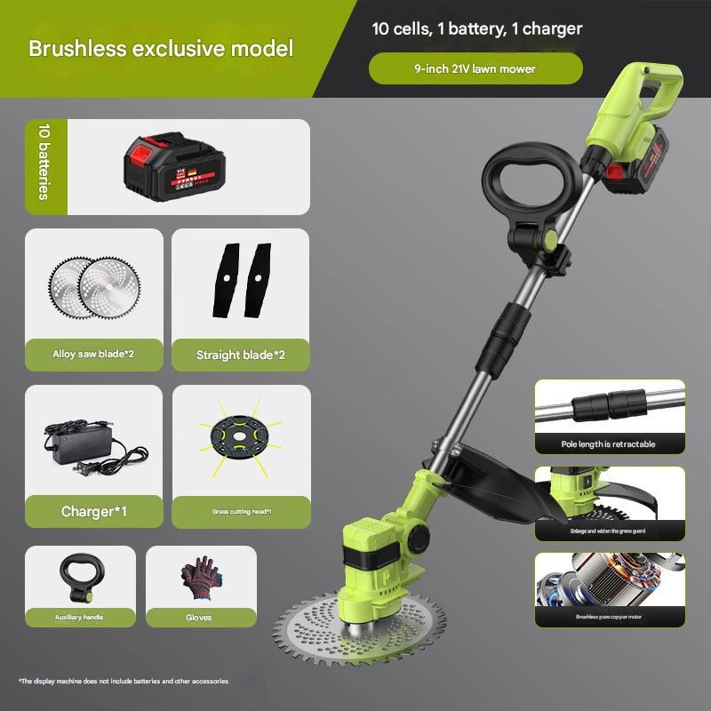 DaVKing Electric Lawn Mower Lithium Battery Lawn Mower New Household Small Rechargeable Lawn Mower Wireless Portable_voghion.com