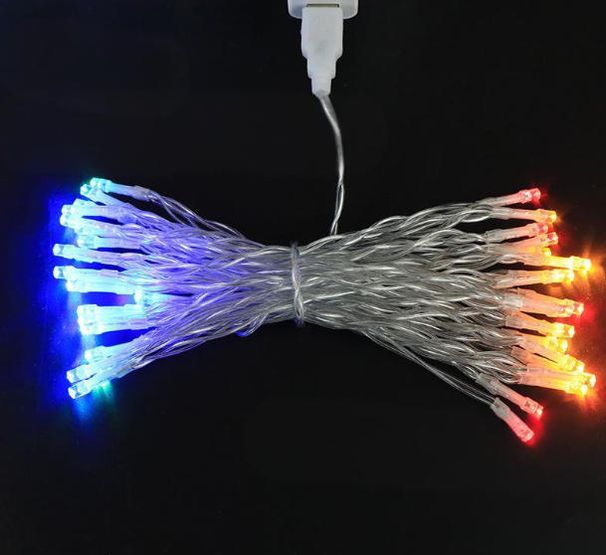 Waterdichte LED-lichtsnoer met afstandsbediening, 8 verlichtingsstanden, USB/batterijgevoed, voor Kerstmis, feestdagen en feesten._voghion.com