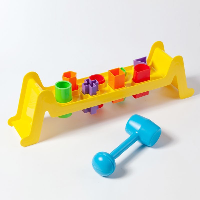 Press & Insert Knock Knock Blocks Building Set For Toddlers 1-3 Years – Early Learning Motor Skill Toy Montessori Inspired_voghion.com