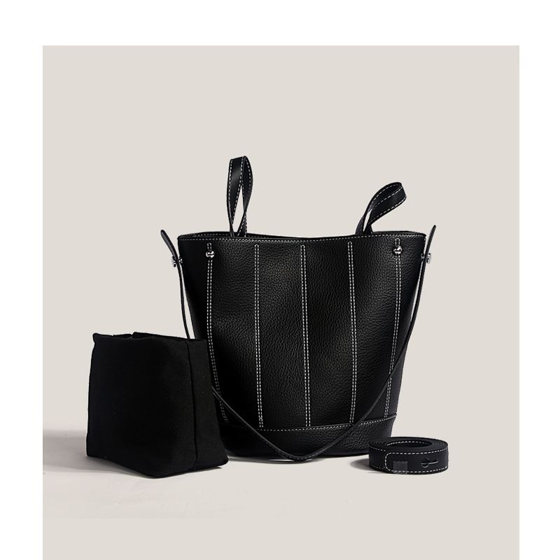 Gran capacidad para mujeres en 2024, nuevo bolso de viaje de alta gama, bolso tipo cubo, moderno y versátil con un solo hombro._voghion.com