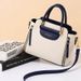 Fashion Color Contrast Handbag, ing Striped Crossbody Bag, Women's Elegant Office & Work Purse_voghion.com