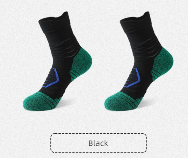 Pallone da basket professionale per uomo, a metà polpaccio, spesso, assorbimento degli urti d'élite, allenamento, antiscivolo, fondo in asciugamano,_voghion.com