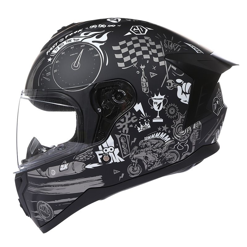 Motosiklet kaskı tam kask sonbahar yeni erkek ve kadın kişilik kaskı dört mevsim genel amaçlı motosiklet tam kask_voghion.com