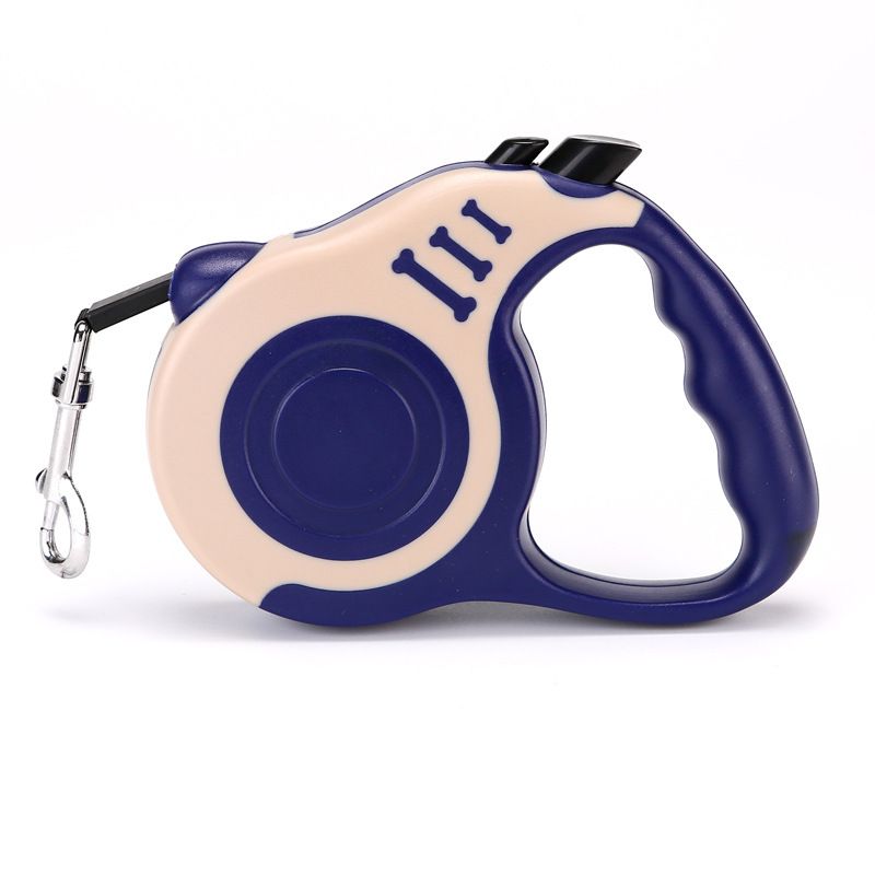 Pet Supplies Automatic Retractable Bone Print Walking Leash Chain Dog Rope_voghion.com