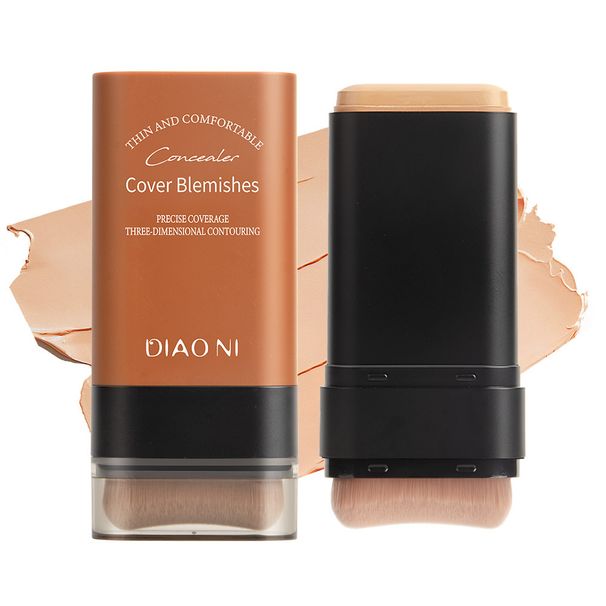 Face Foundation Eraser Foundation Stick Brightens Skin Tone Concealer Stick Spots Acne Marks Dark Circles Tear Groove Double Headed Concealer_voghion.com
