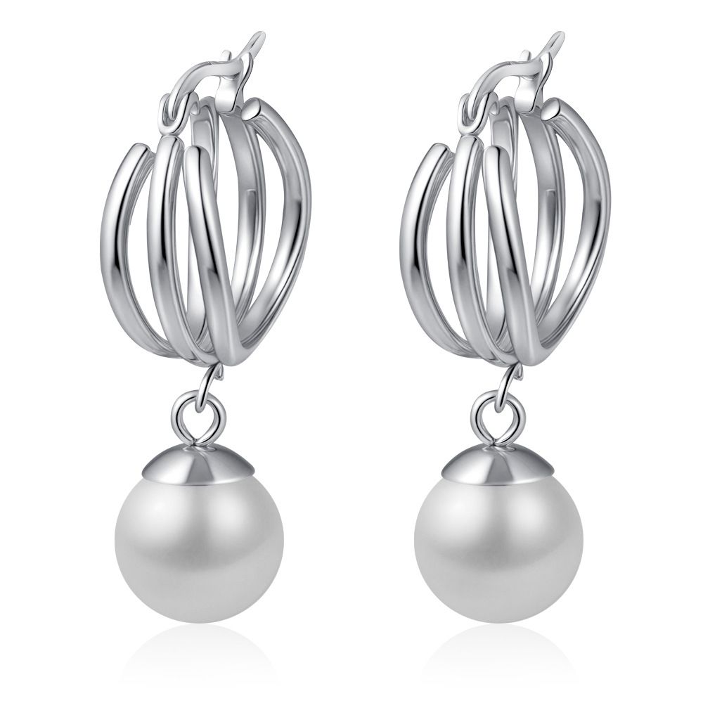 Orecchini a bottone alla moda in stile francese con pendente di perle di alta qualità, design transfrontaliero, gioielli da donna disponibili in magazzino_voghion.com