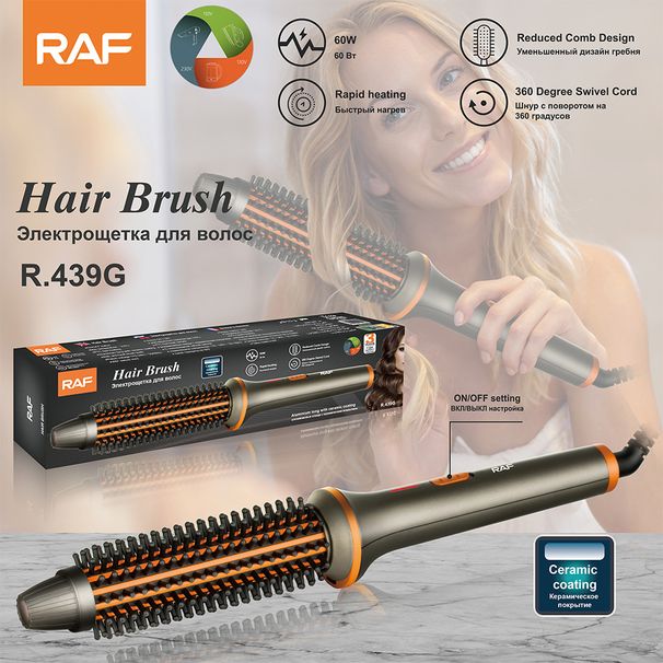 RAF EU Standard Hair Straightening Brush, Hair-Friendly Dual-Use Electric Curling Iron And Straightener For Home Use_voghion.com