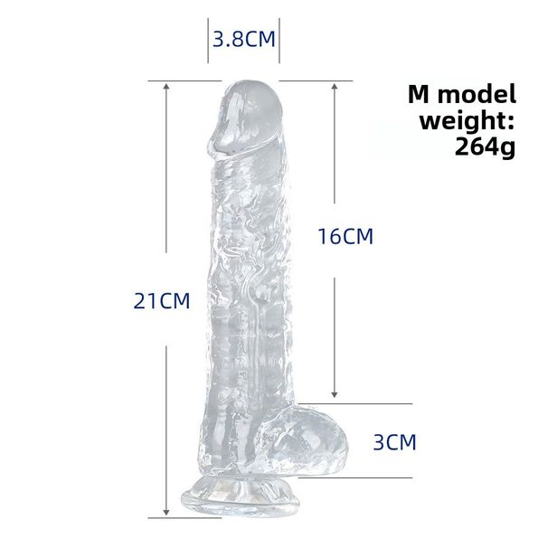 Phantom Realistic Dildo For Women Masturbation Seven Models Full Series Transparent Crystal White TPE Soft_voghion.com