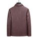 spring and autumn leather jackets for men, middle-aged business casual jackets, suit collars, fitted solid color leather jackets for men wholesale_voghion.com