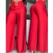 women's solid color wide-legged high-waisted loose slimming metal-decorated flared trousers_voghion.com