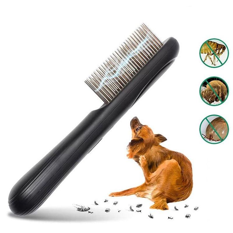 Pet Safe Physical Worming Electronic Comb Pet Flea Control Brush_voghion.com