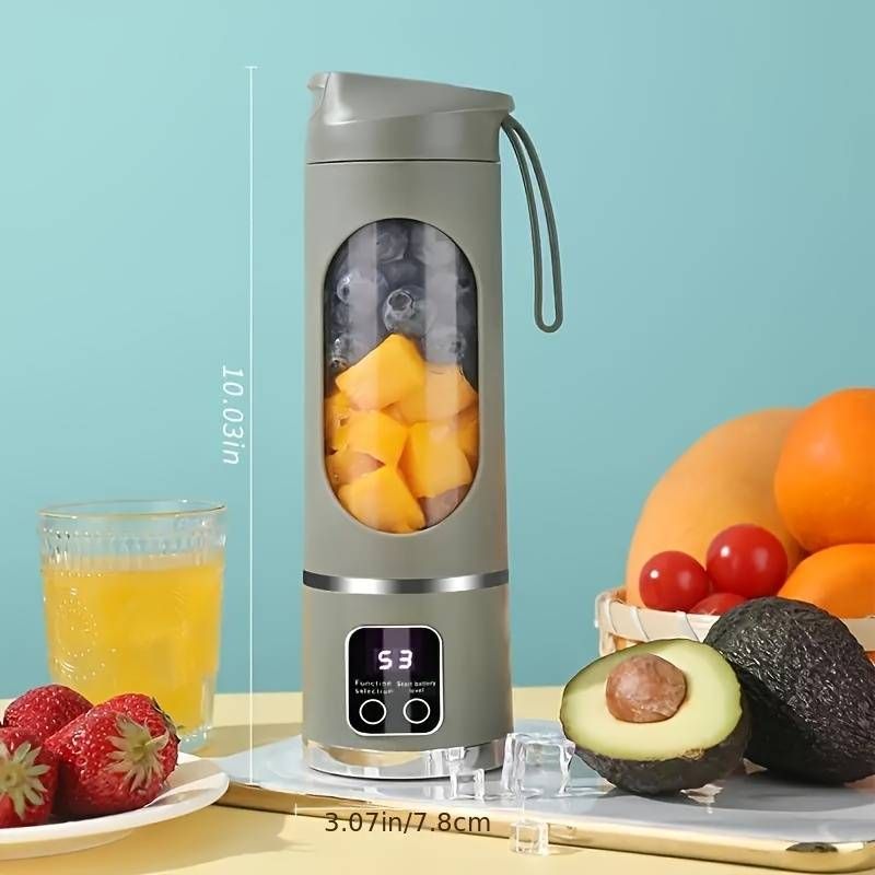 Licuadora y exprimidor portátil recargable por USB, ideal para bebidas de frutas y verduras, batidos. Capacidad de 280 a 500 ml._voghion.com
