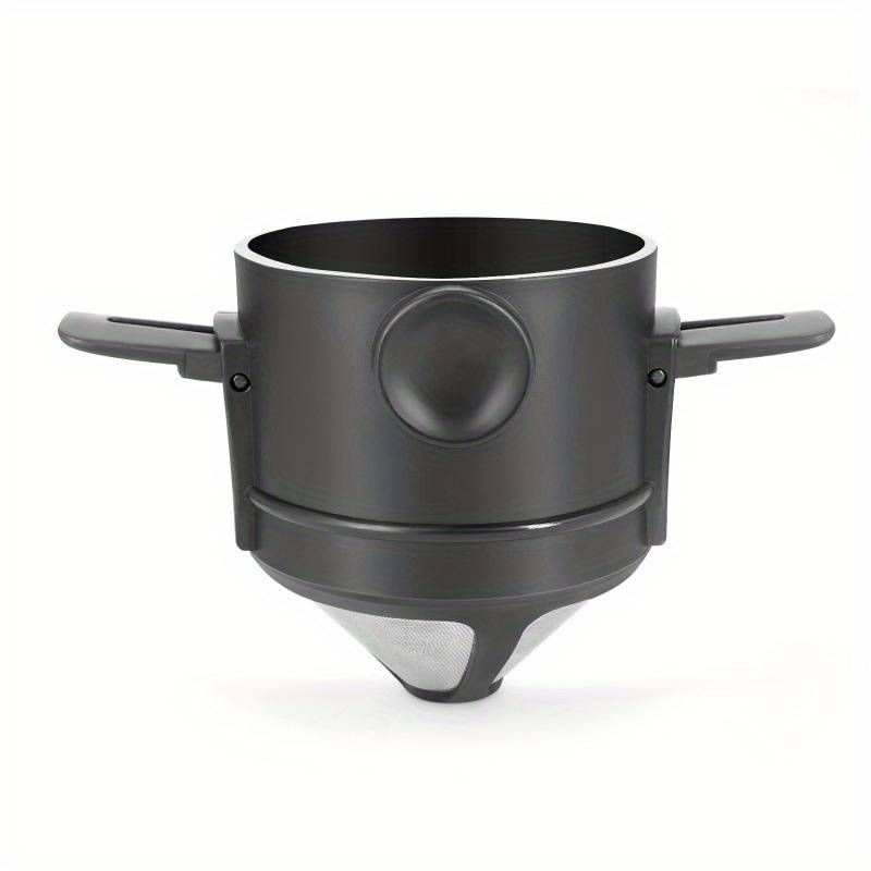 1 Stainless Steel Manual Coffee Machine - Portable Without Battery, Compact And Lightweight, Suitable For Office And Camping Trips_voghion.com