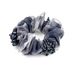 Elegante accessorio per capelli da donna, elastico per capelli in organza con perline di cristallo grigio fatto a mano_voghion.com