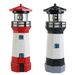 Solar LED Rotating Lighthouse Lamp - Waterproof Resin Outdoor Decor For Garden & Camping, 360° Beacon Effect, Auto Dusk-to-Dawn Sensor_voghion.com