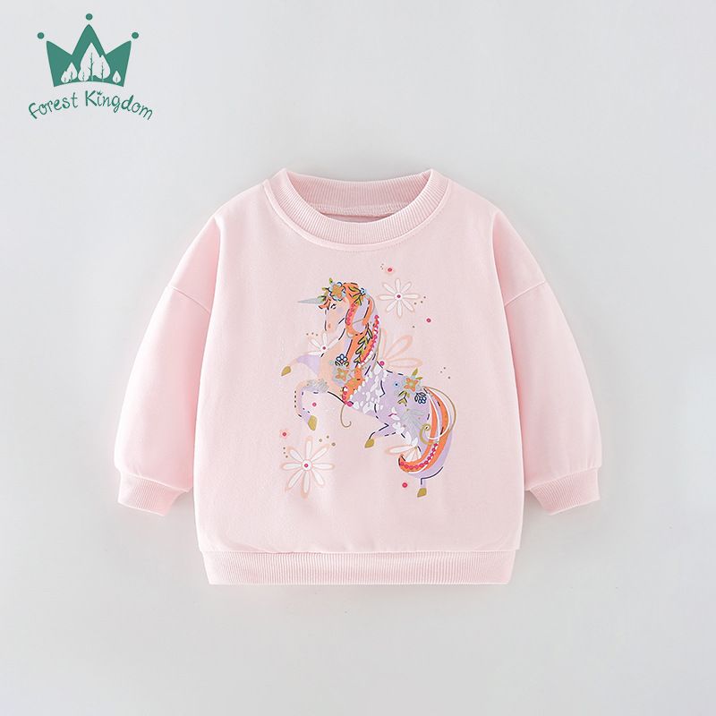 Piger Hættetrøje Børn Efterår og Vinter Langærmet Top Småbørn Børnetøj Baby Pige Børnetøj_voghion.com