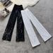 Summer New Flowy Starry Wide-Leg Pants With Elastic Waist & Sparkling Sequins – Comfortable, Loose-Fitting & Slimming Trousers_voghion.com
