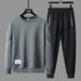 Goede stijl 2025 Lente Herfst Heren Casual Sportset voor Jong en Middelbaar, Losse Mode Ronde Hals Sweatshirt_voghion.com