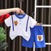 Boys' 2024 New Western Style Standing Neck Bear Pocket Set Cool and Handsome Summer Children's Trendy Clothing_voghion.com