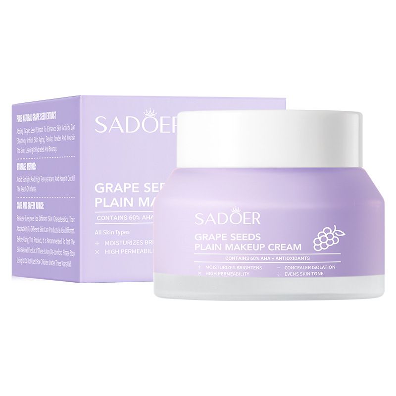 Full English Makeup SADOER Grape Seed Concealer Brightening Skin Tone Up Cream Live Broadcast_voghion.com