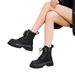 2025 New Spring And Autumn Workwear Western Cowboy Martin Women Thick Sole Height Increasing Low Top Short Boots_voghion.com