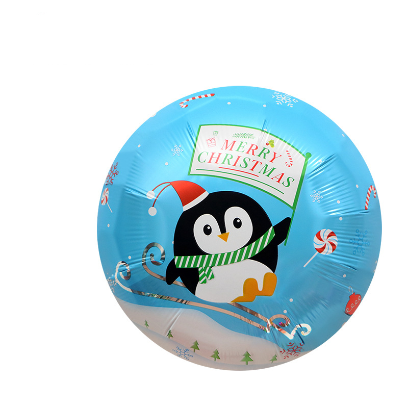 Christmas Shop window decoration props toys balloons candy canes old man snowman Christmas tree balloons_voghion.com