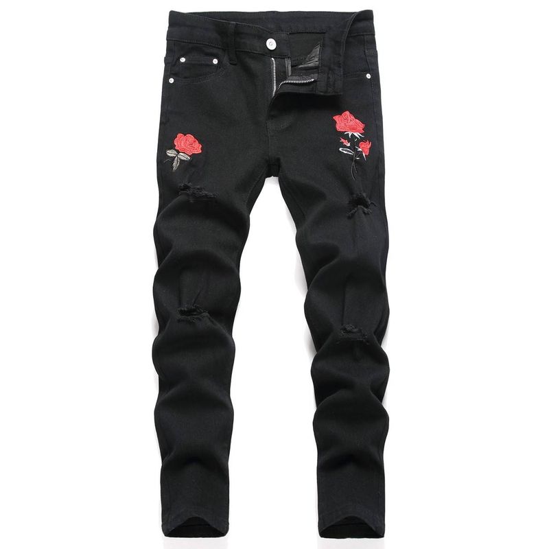 Mother & Kids Black Boys Stretch Denim Straight Pants_voghion.com