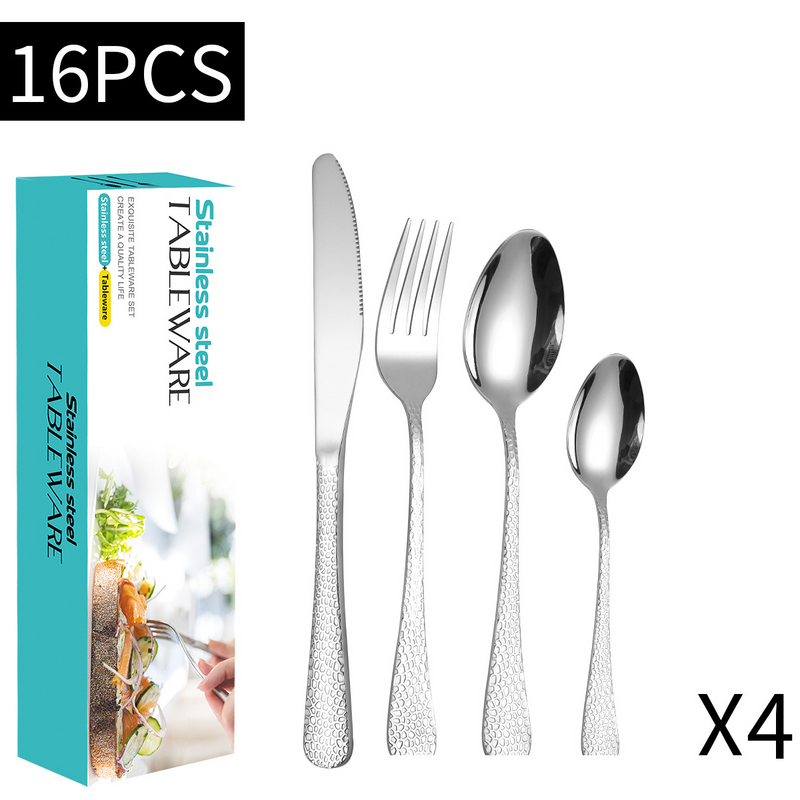 Snakeskin Pattern Stainless Steel Cutlery Five Piece Set Western Cutlery Steak Cutlery Set_voghion.com