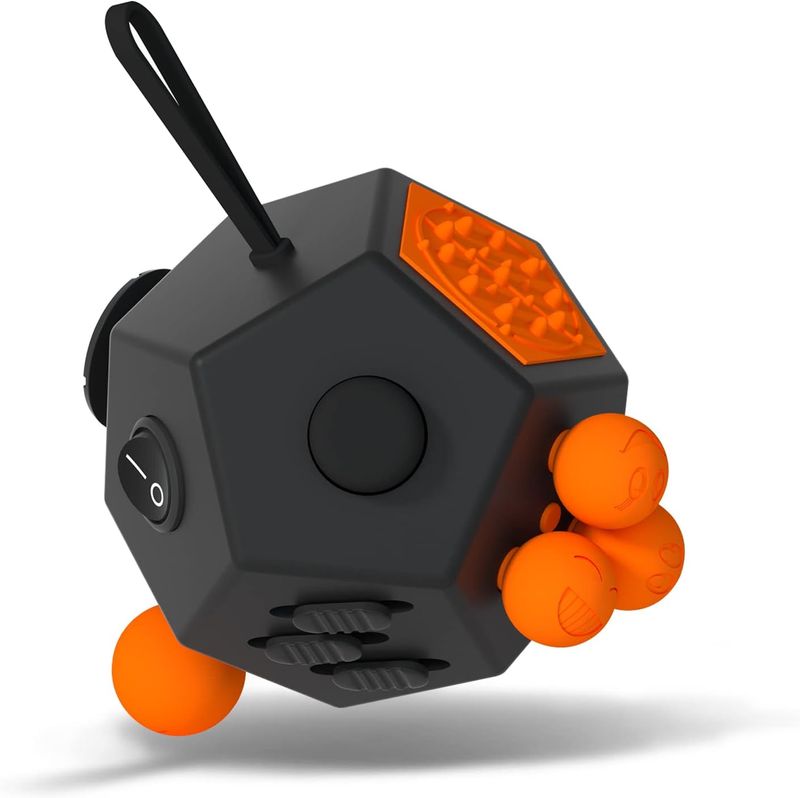 1PC 12-Side Fidget Toys Cube Relieves Stress And Anxiety Anti Depression Focus Travel Toy Cube For Children And Adults Stocking Stuffers Gifts Idea_voghion.com