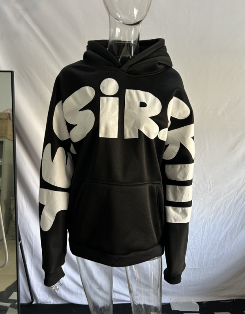 Roupas masculinas retrô com bordado, pulôver solto, manga comprida, blusa casual solta com capuz, moletom masculino_voghion.com