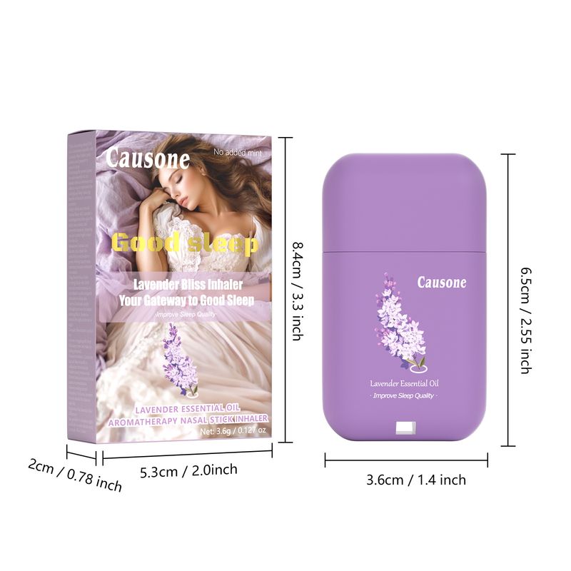 CAUSONE OLEJEK ETERYCZNY LAWENDOWY AROMATERAPIA INHALACYJNY DO NOSA 1,8 ml*2, inhalator Lavender Bliss Twoja brama do dobrego snu_voghion.com