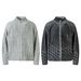 Men's Clothing retro half high collar zipper knitted jacket men's zipper cardigan sweater top_voghion.com