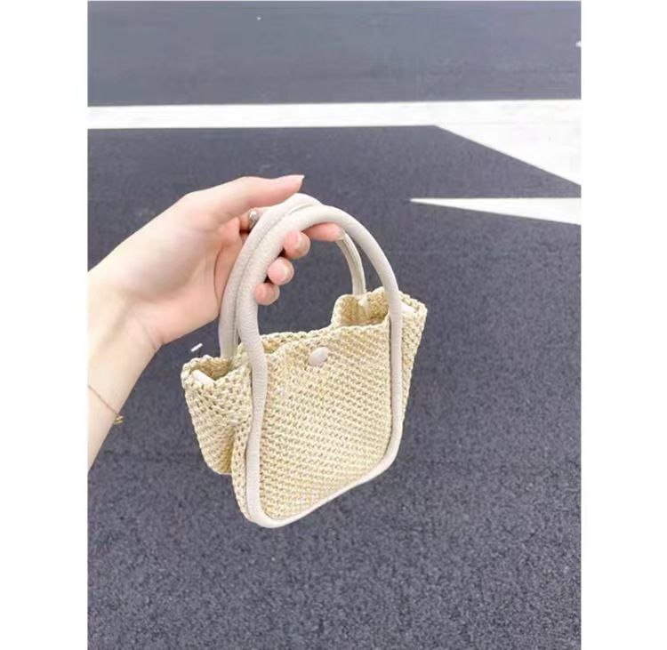 Bolsa de lazer verão 2024, bolsa de mão estilo francês, com estampa de grama, estilo Instagram, nova, versátil, transversal de um ombro_voghion.com