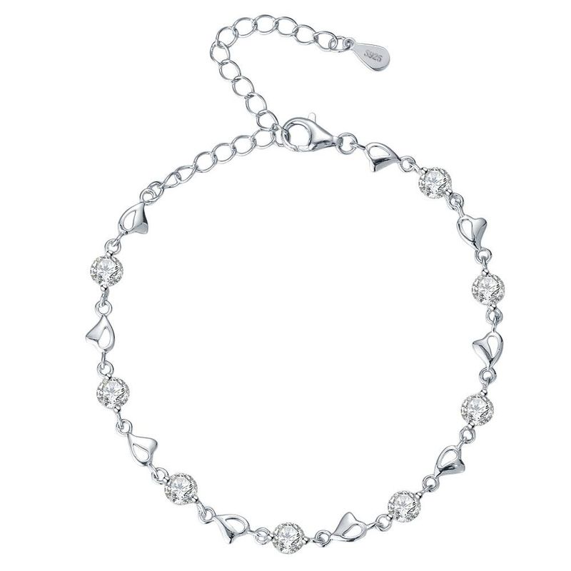 Women's Jewelry Sterling Silver Moissanite Bracelet Telepathy Bracelet Girls Exquisite Birthday Gift Bracelet Niche High End_voghion.com