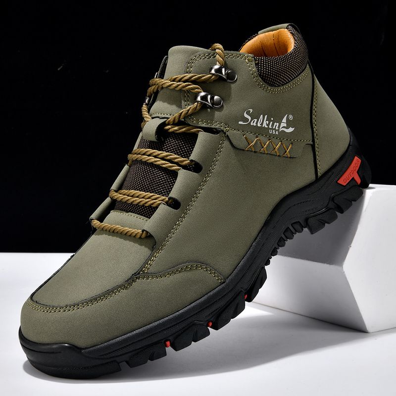 6658 Microfiber Men's Martin Boots Chelsea Range Green, Choose Size And Tell Seller_voghion.com